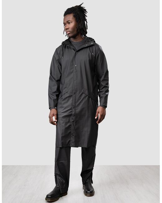 Rains Black Longer Jacket