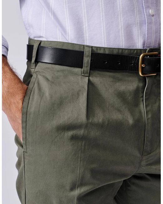 aubi Green Mareham Relaxed Fit Trouser for men