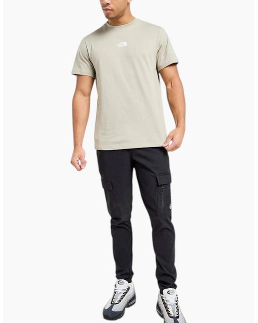 The North Face Natural T Shirt Centre Logo Crew Neck Short Sleeve Cotton Summer Tee for men
