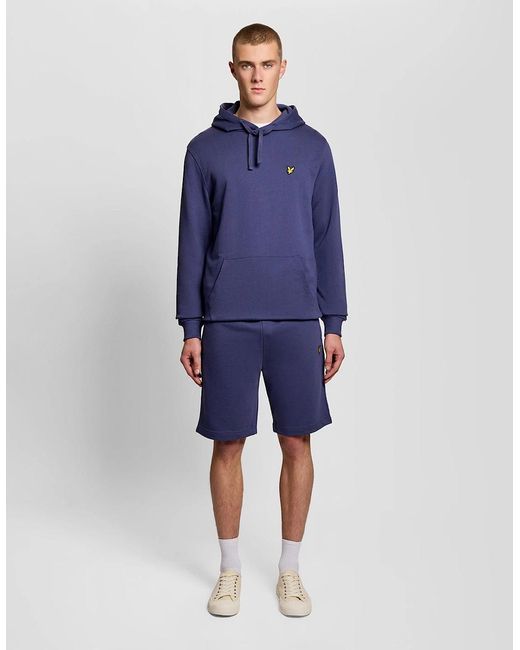 Lyle & Scott Blue Cotton Sweat Shorts for men