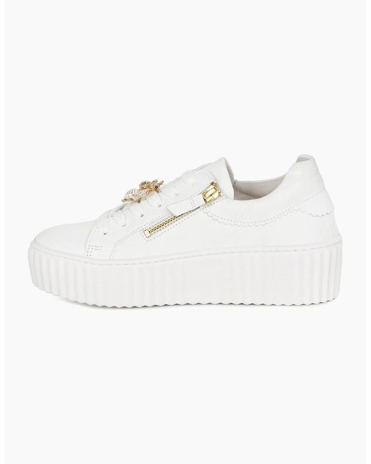 Gabor White Dotcom Trainers