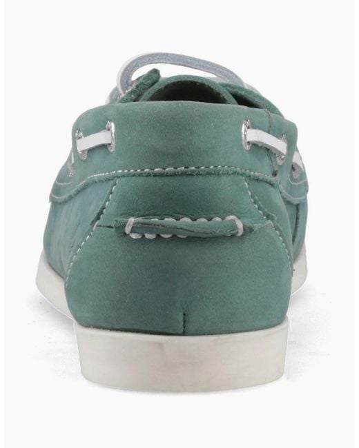 Sperry Top-Sider Green Sperry Balboa 2 Eye Boat Nubuck Boat Shoes