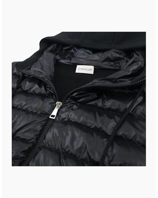 Moncler Black Maglia Hoodied Cardigan 999