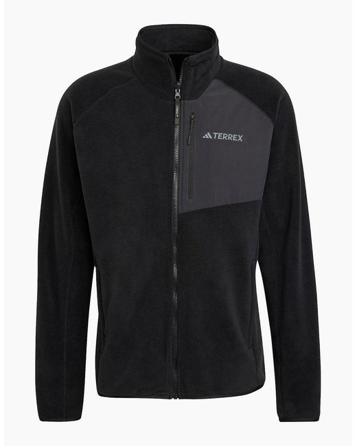 Adidas Black Mt Fleece Jkt for men