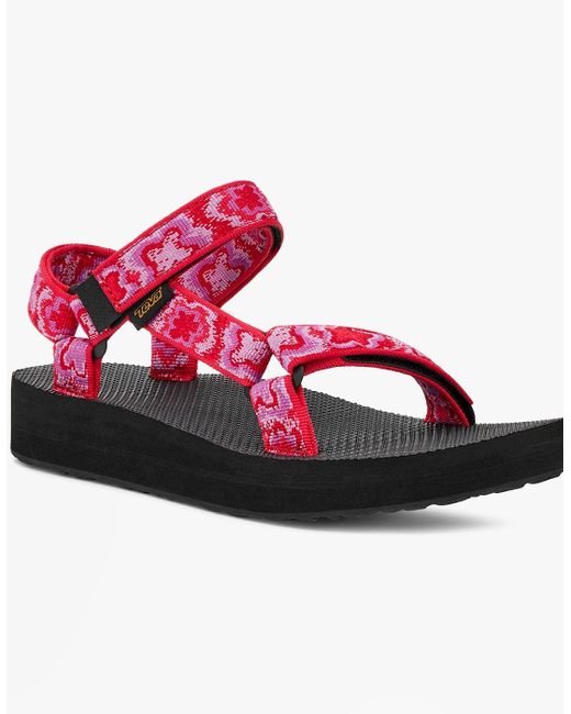 Teva Pink Midform Universal Sandals Neon Floral