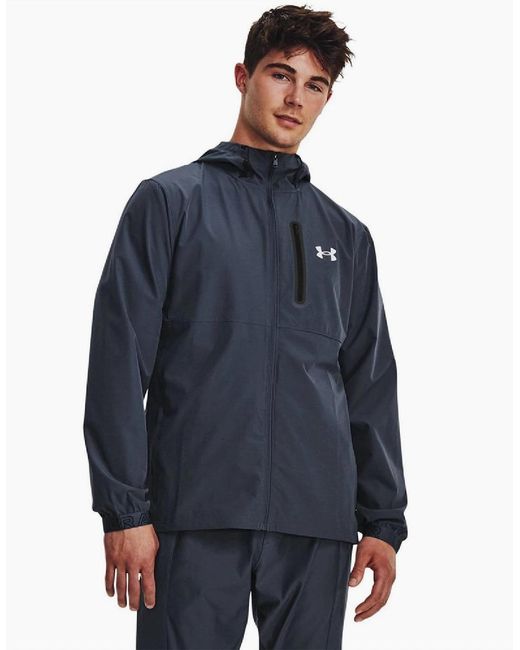 Under Armour Blue Woven Track Jacket for men