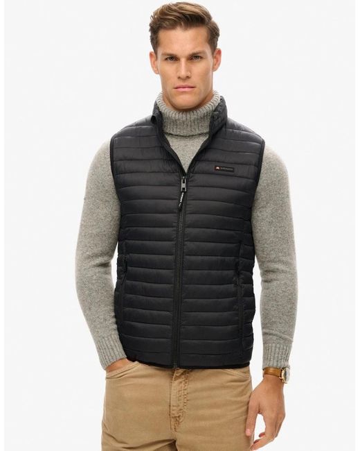 Superdry Gray Fuji Lite Gilet for men