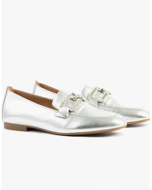 Gabor White Jackie Loafers