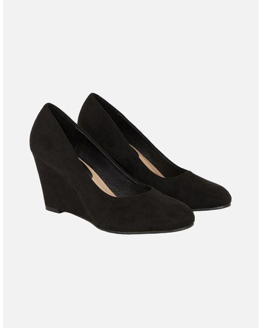 Dorothy Perkins Black Ladies Duke Wedge Court Shoes