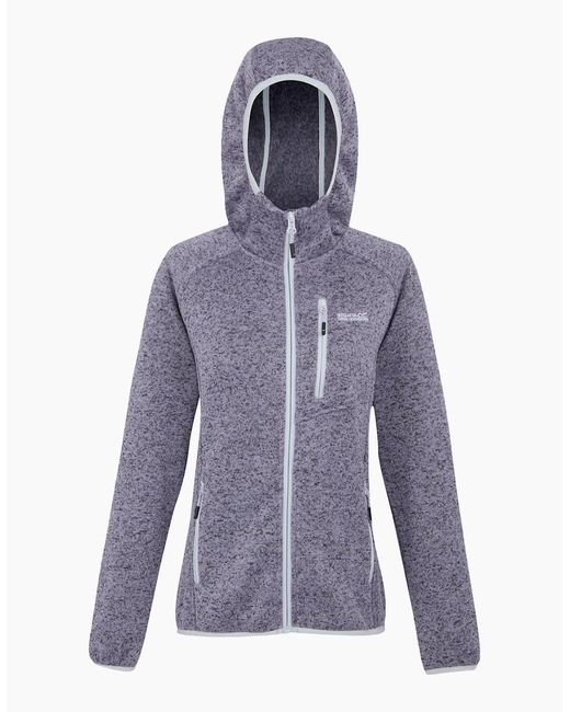 Regatta Purple Ladies Newhill Ii Marl Full Zip Hoodie