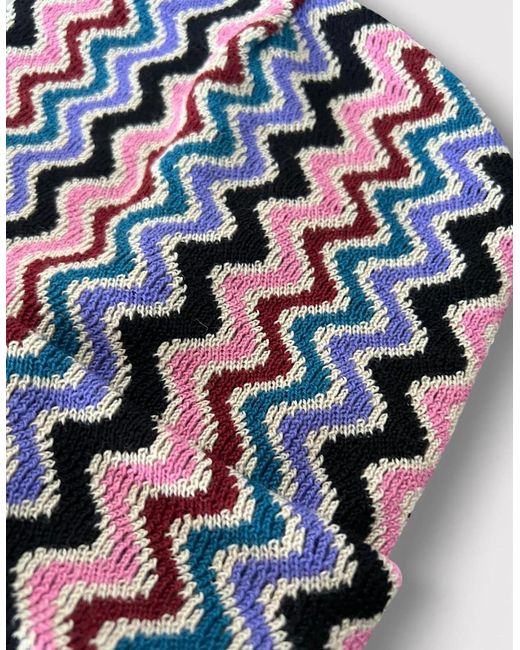 Missoni Blue Zigzag Beanie Multi