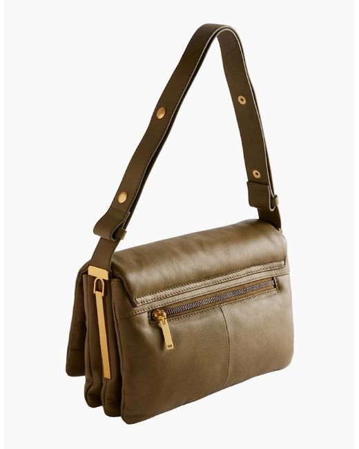 Ted Baker Brown Samilli Lock Detail Soft Quilted Khaki Bag