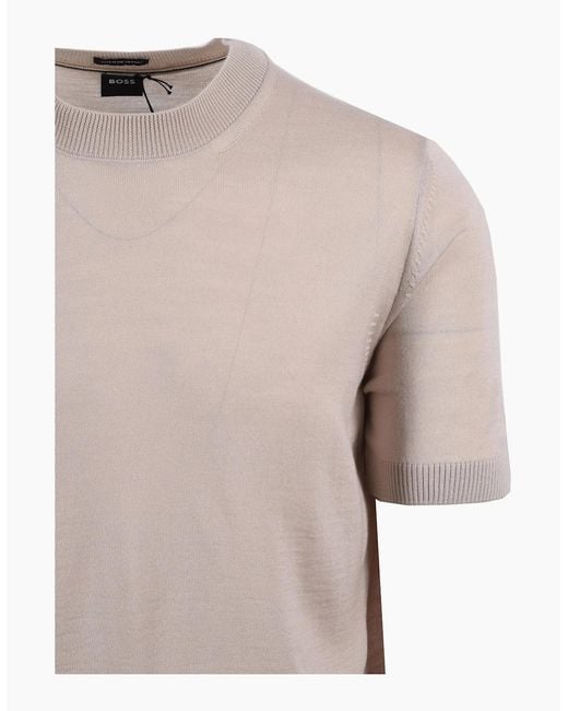 Boss Natural Boss H Umauro Knitted T-Shirts Open for men