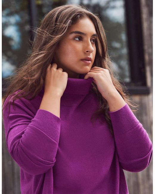 Live Unlimited London Purple Roll Neck Knit Jumper