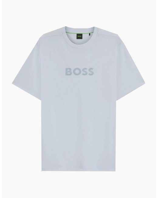 Boss Blue Light Terrace Logo T-Shirt for men