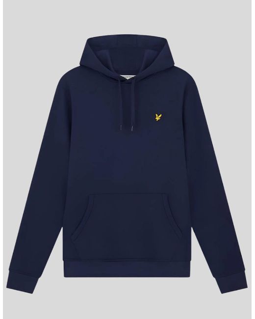 Lyle & Scott Blue Loopback Cotton Hoodie for men