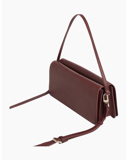 Ted Baker Brown Twyyla Leather Elongated Oxblood Shoulder Bag
