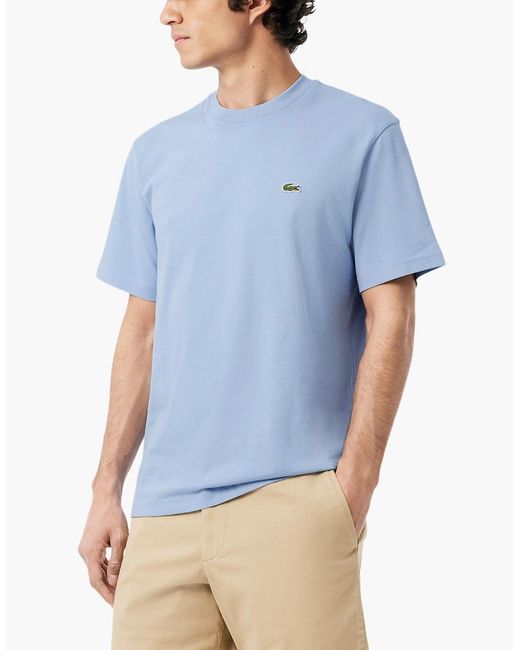 Lacoste Blue Th7318 Classic Fit Cotton T-Shirt for men