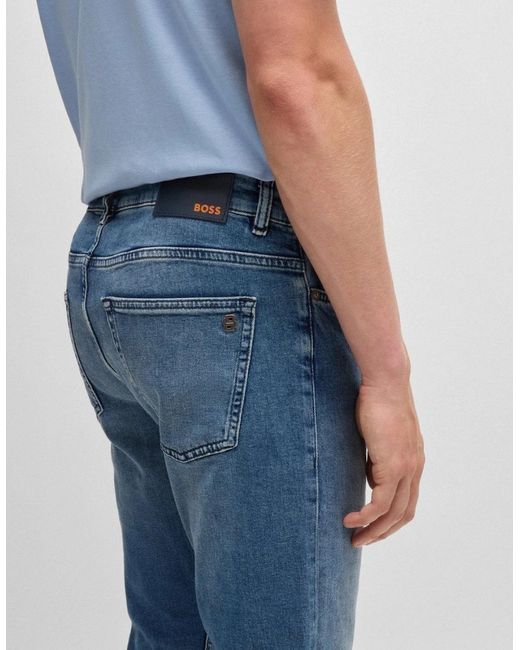 Boss Blue Boss Delaware Bo Slim Fit Comfort-Stretch Jeans for men