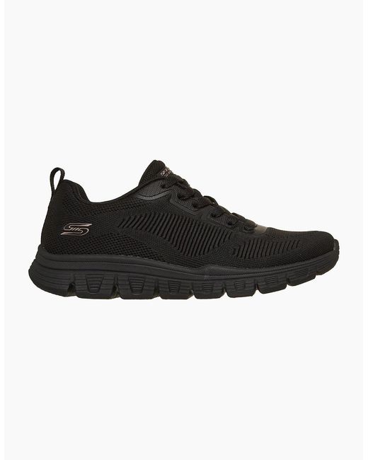 Skechers Black Bobs B Lite Textile Trainers