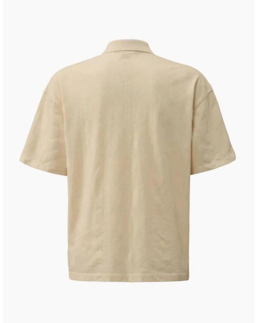 C P Company Natural Jersey Jacquard Multi Pattern Polo for men