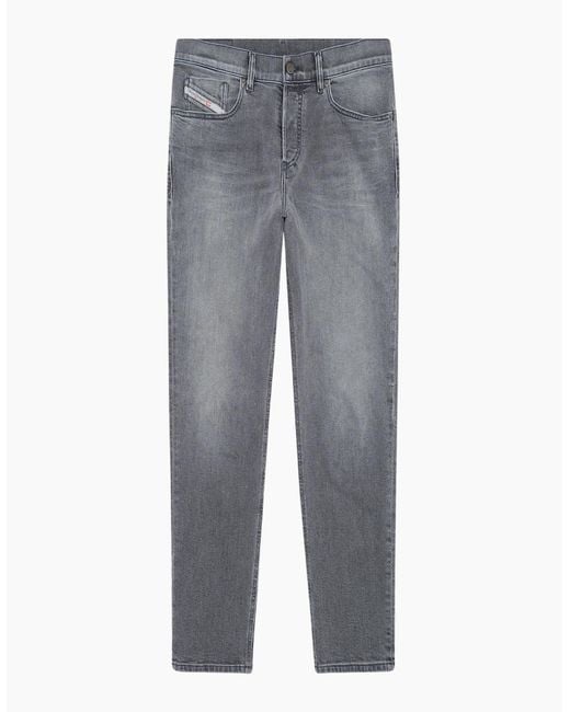 DIESEL Gray D-Fining Tapered Fit Denim Jeans for men