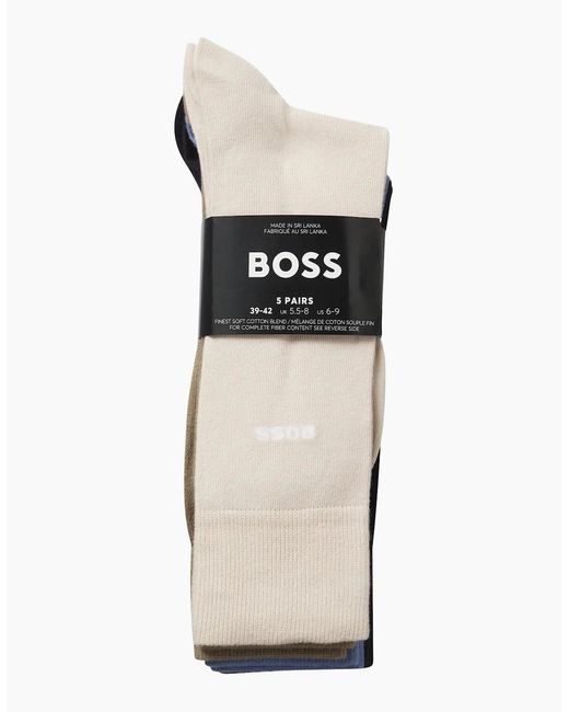 Boss Blue Boss 5 Pack Rs Business Socks for men