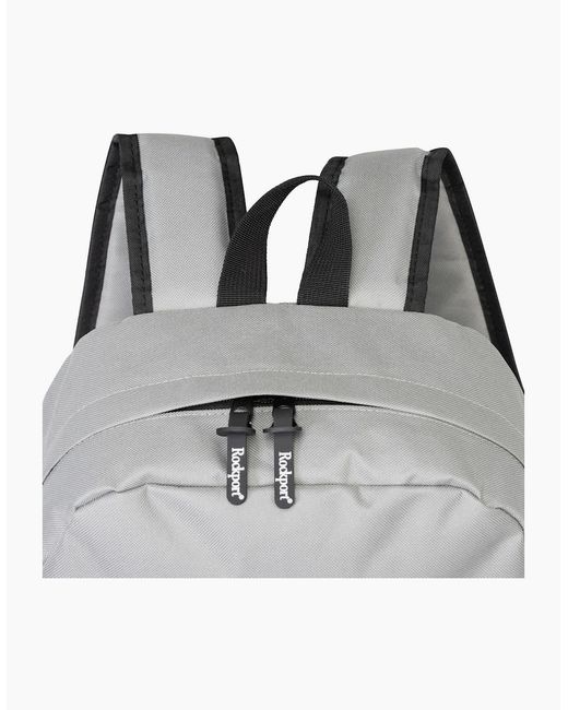 Rockport Gray Solid Patterned Med Backpack With Logo for men