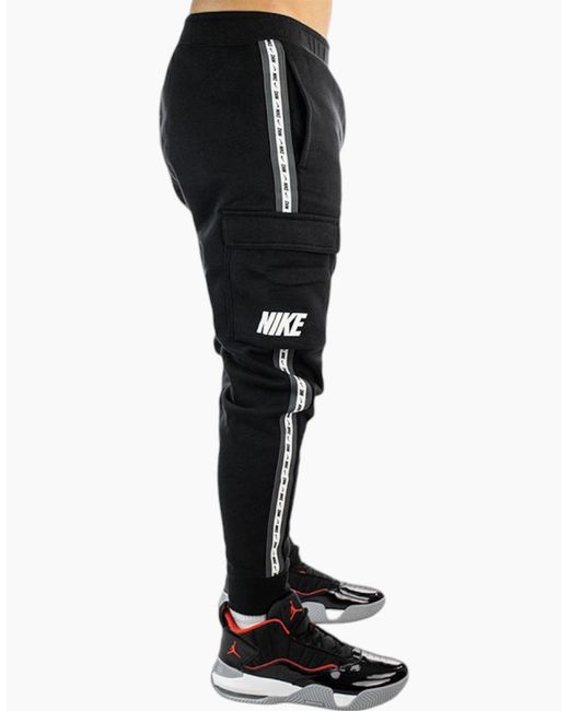 Nike Black Repeat 3.0 Full Tracksuits Fleece Sweats And Joggers Swoosh Logo for men