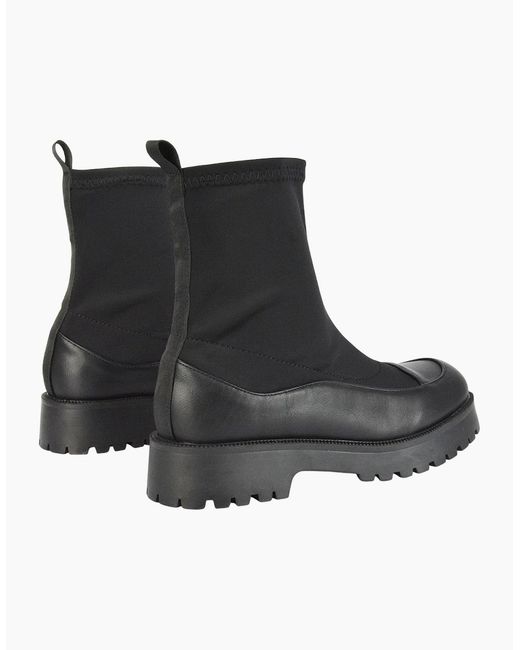 XY London Black Ladies Kerry Ankle Flat Biker Boots