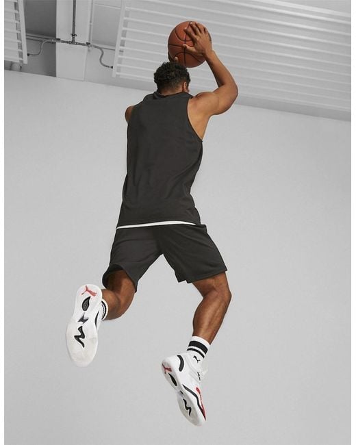 PUMA Black Hoops Team Practice Basketball Shorts for men