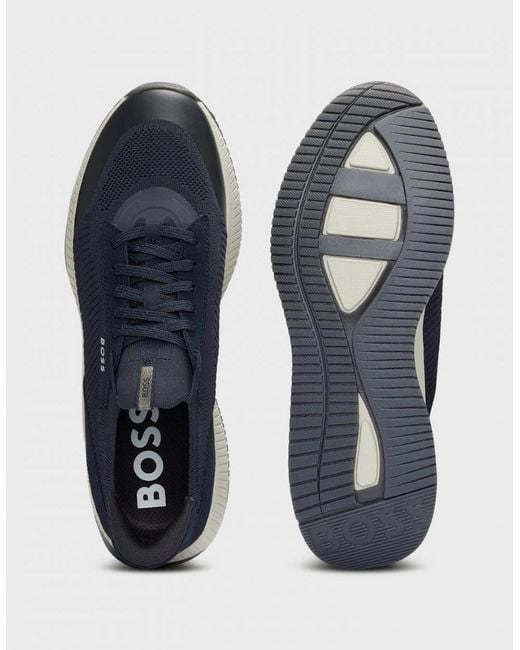 Boss Blue Boss Ttnm Evo Trainers With Knitted Uppers for men