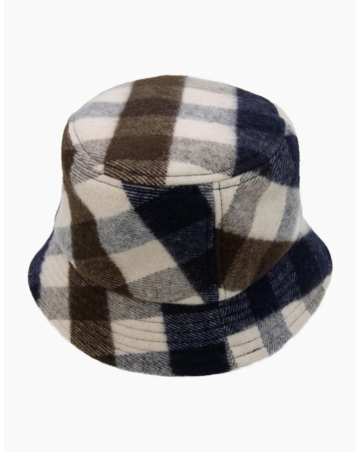 Aquascutum Multicolor Water Repellent Club Check Bucket Hat 30 for men