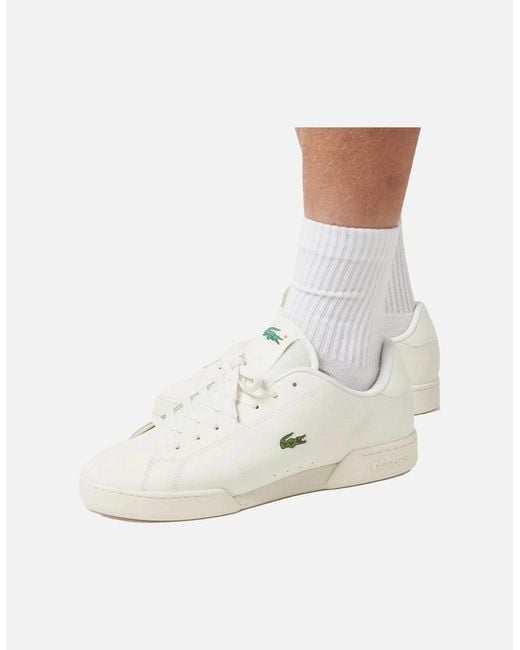 Lacoste White Carnaby Cupsole Leather Trainers Off for men