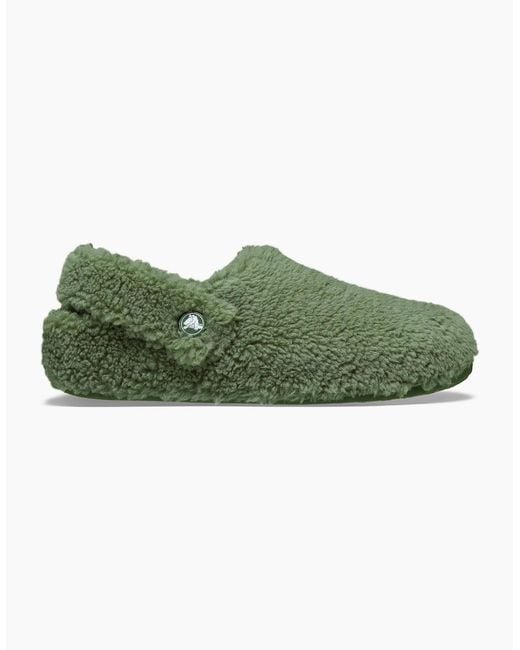 CROCSTM Green Classic Cozzzy Polyester Army Slippers for men