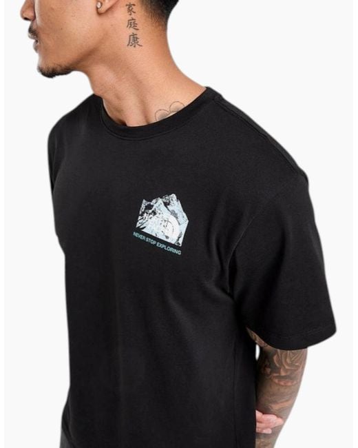 The North Face Black T Shirts Dark Matter Graphic Tee for men