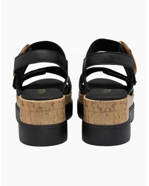 Lotus Black Cammie Ladies Sandal