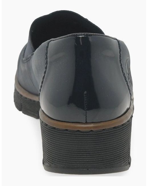 Rieker Black Gleam Tassel Loafers