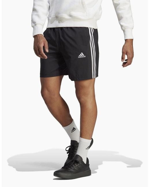 Adidas Black 3 Stripes Shorts for men