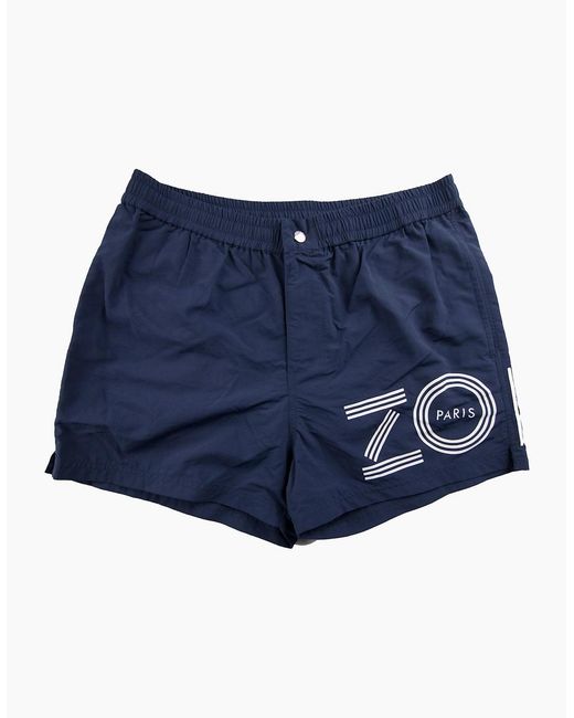 KENZO Blue Side Logo Swim Shorts for men