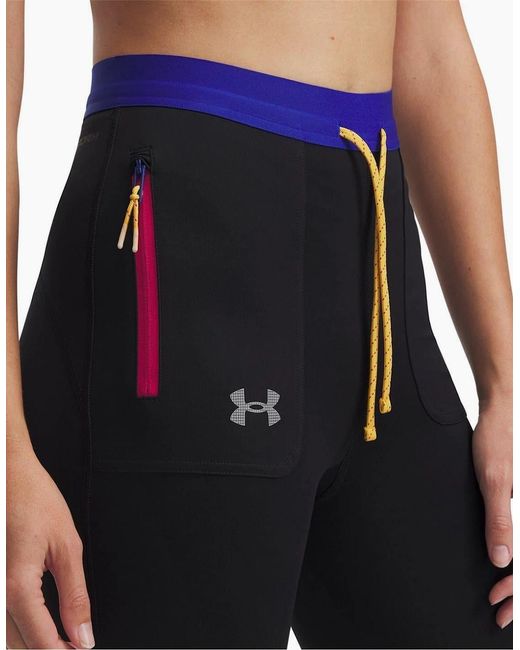 Under Armour Blue Trial Run Solid Patterned Leggings