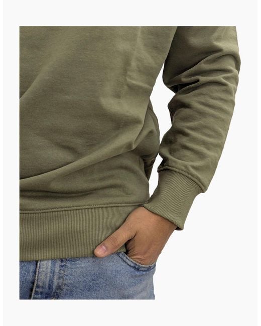 Timberland Green Sweatshirts Pullover Crew Neck Fleece Casual Cotton Jumper for men