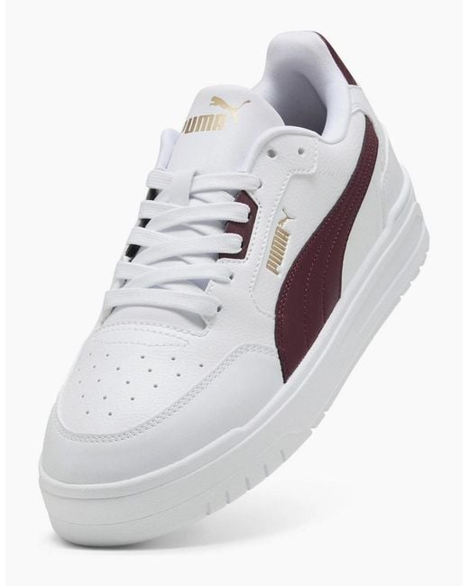 PUMA White Shuffle Downtown Low Top Trainers for men