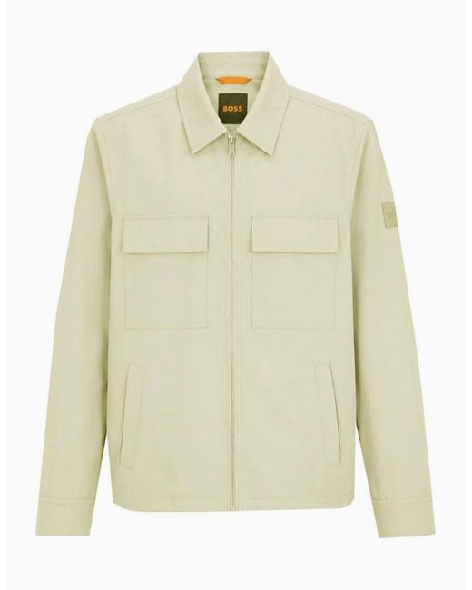 Boss White Lozzy Zip Overshirt for men