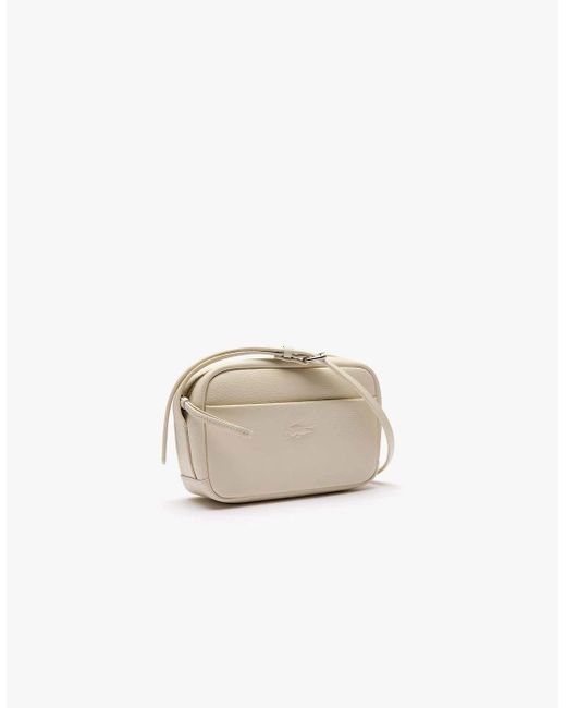 Lacoste Natural City Court Grain Leather Shoulder Bag