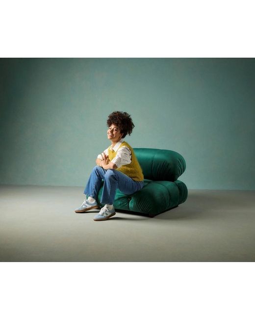 Hush Puppies Blue Maura Suede Trainers