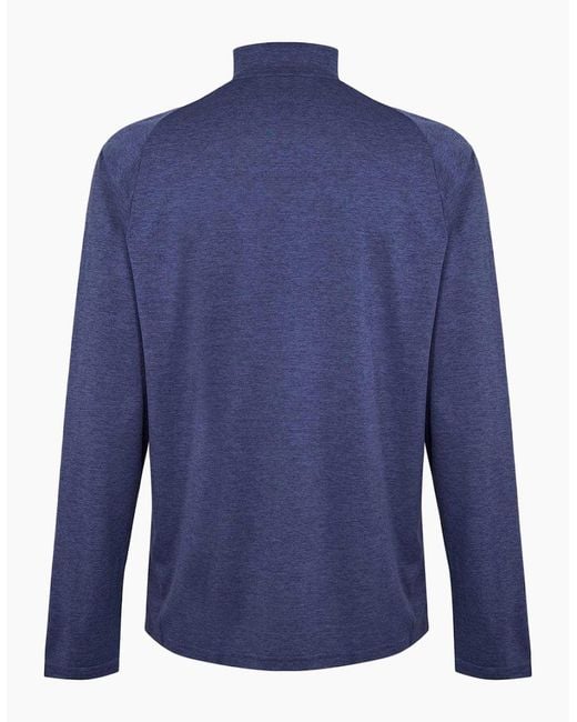 PUMA Blue Performance Quarter Zip Tailored Long-Sleeved Top for men