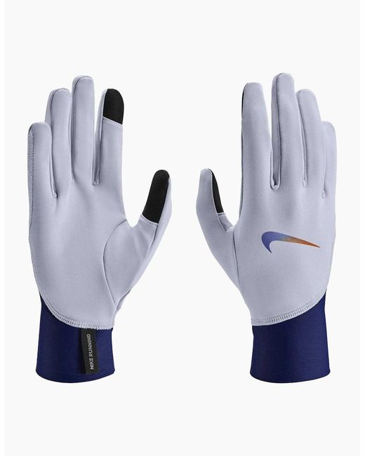 Nike Blue Pacer Midweight Running Gloves for men