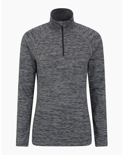 Mountain Warehouse Gray Ladies Bend & Stretch Half Zip Midlayer