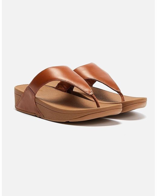 Fitflop Brown Lulu Leather Tan Sandals